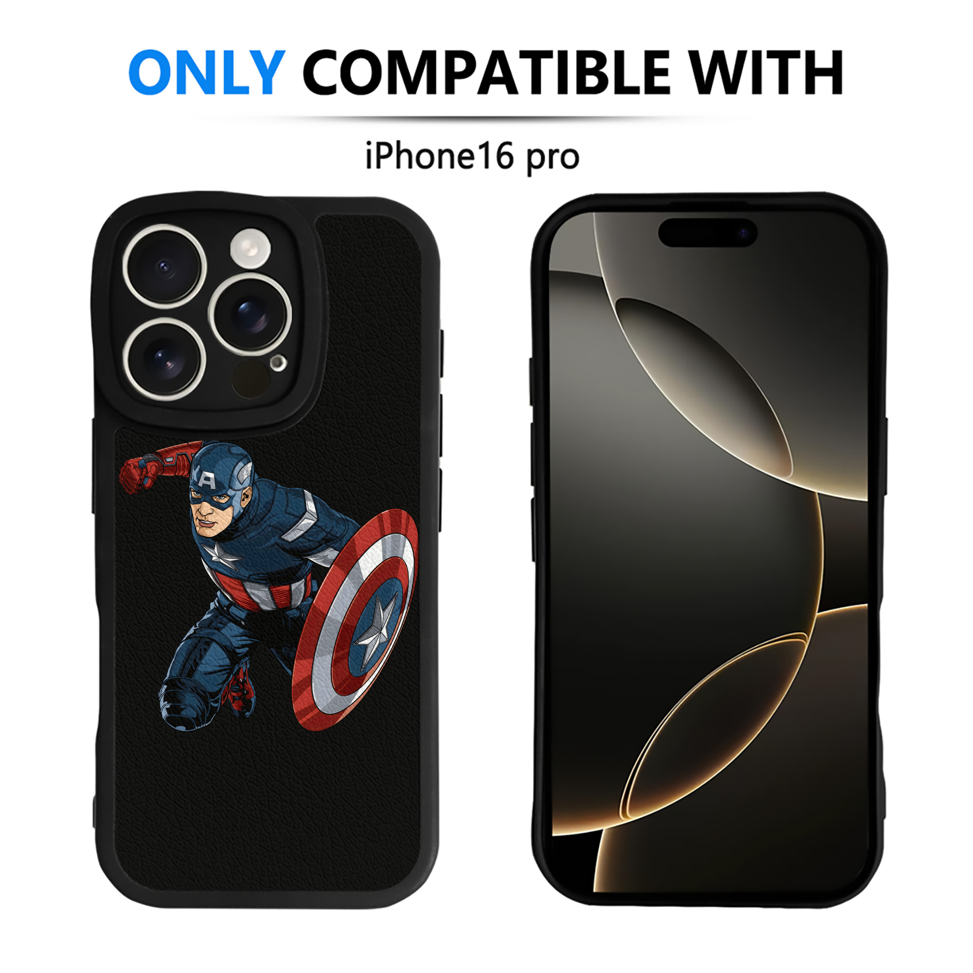 （画像用） アベンジャーズ The Avengers 【iPhone 16シリーズ対応】シリコンスマホケース（レザー調） 材質：シリコン